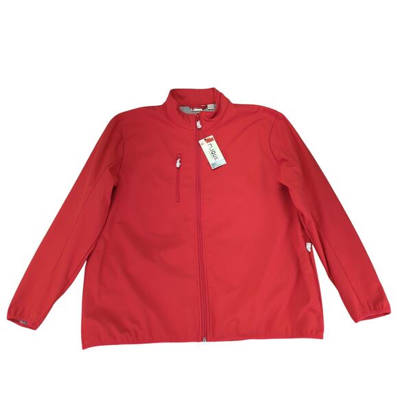 Clique Trail Full Zip Softshell Jacket Fleece Lined Soft Shell Men's Size XL Red - Picture 1 of 6